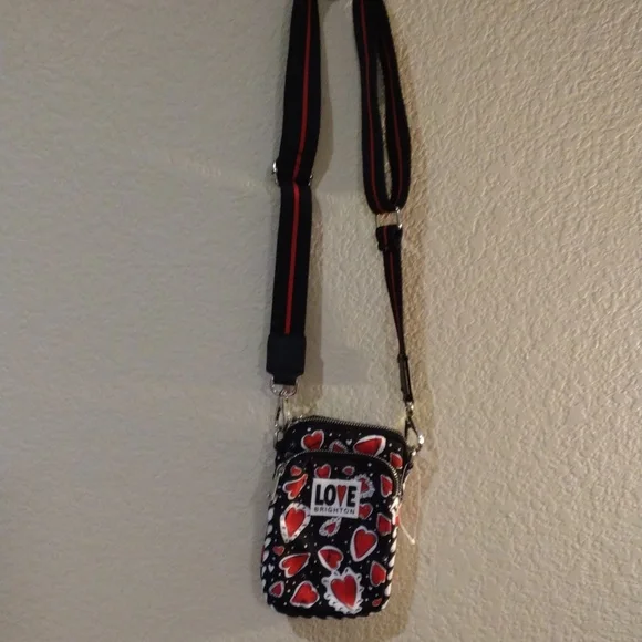 Brighton Black and Red Heart Pattern Bag - Picture 4 of 4